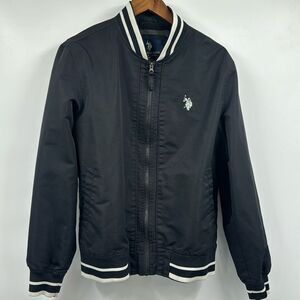 US Polo Assn Black Bomber Jacket Medium